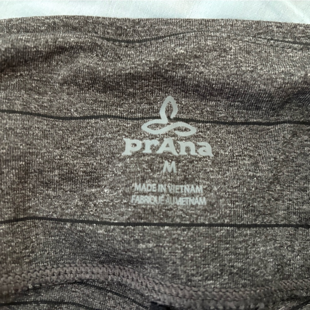 Prana Charcoal Striped Leggings